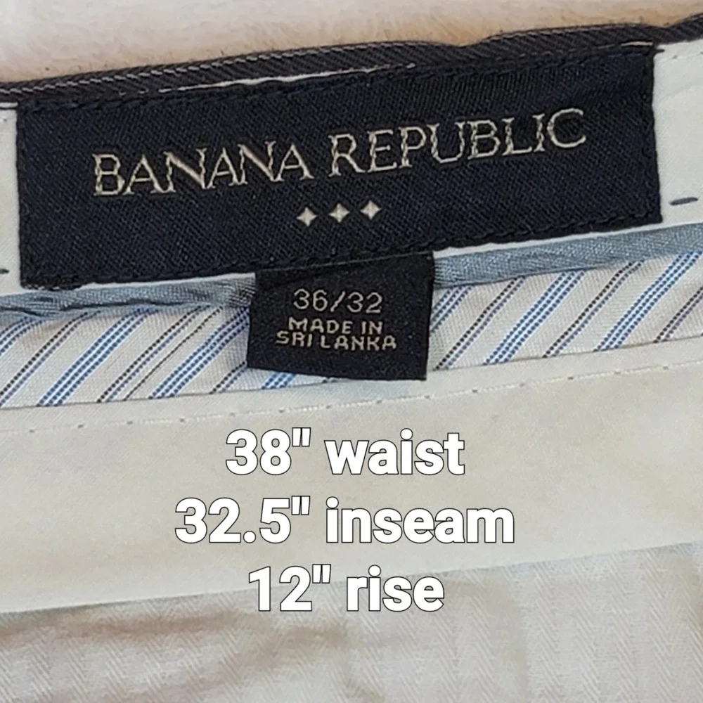 Banana Republic Gray Pinstripe Cotton Dress Pants Office Career Trousers 38X32